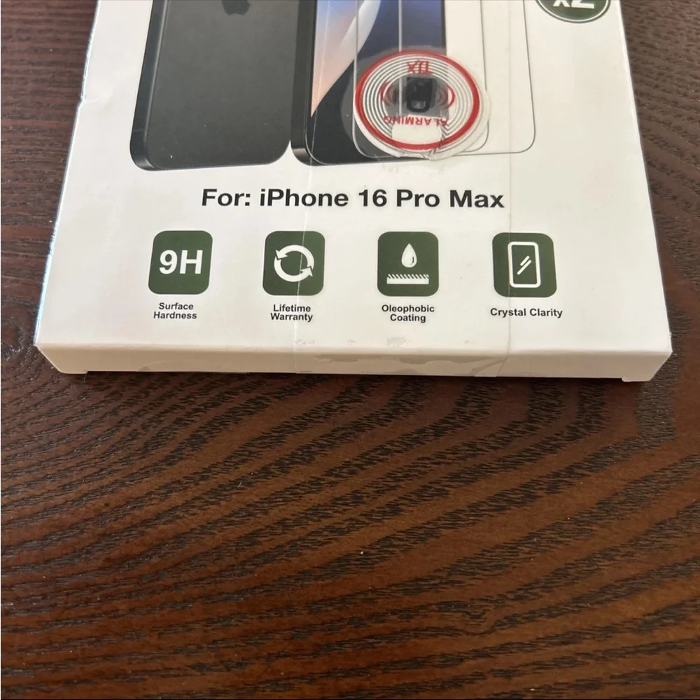 HD Clear Glass Screen Protector for iPhone 16 Pro Max - Black